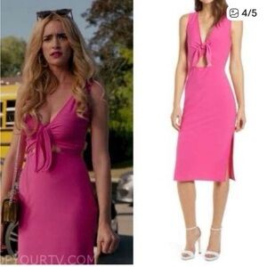 Leith Vibrant Pink Midi Dress